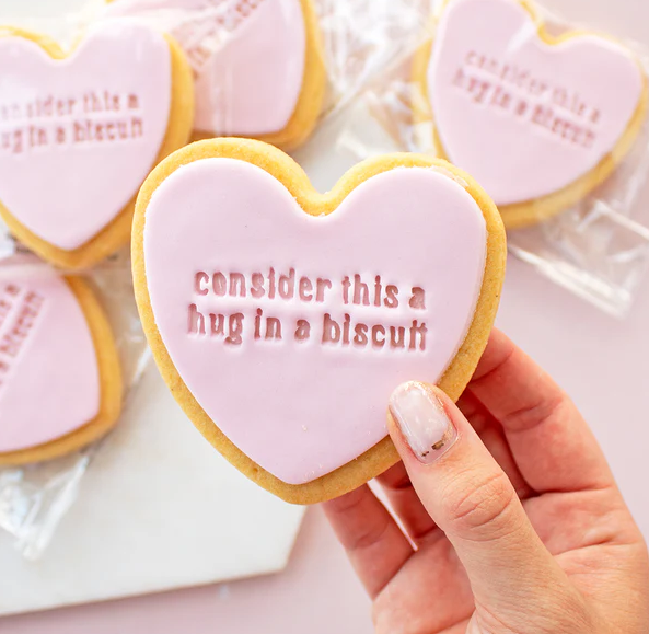 Biscuit fondant avec un message