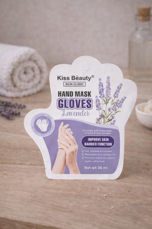 s Hand Mask Gloves à la lavande – Kiss Beauty 💜